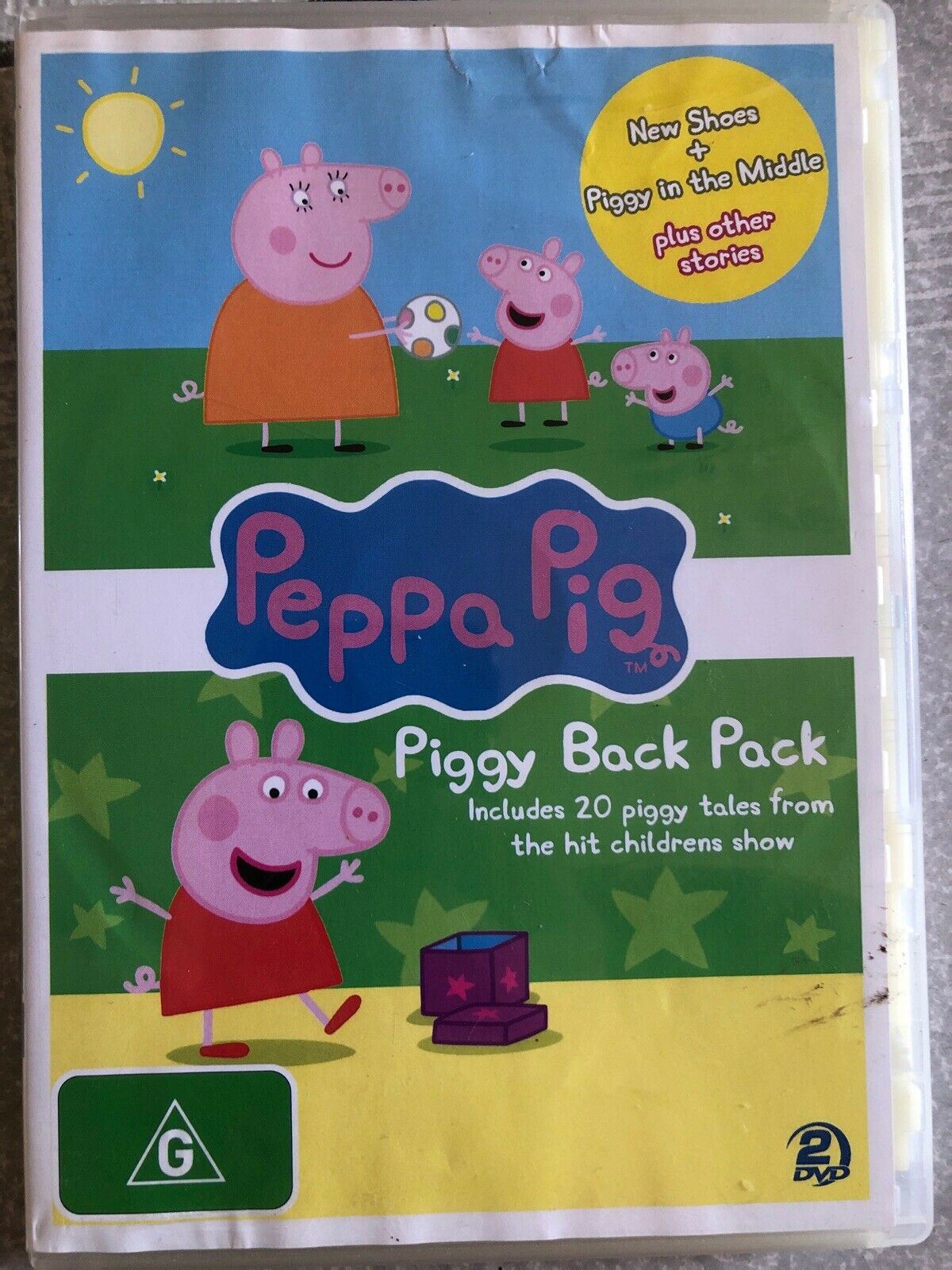 Peppa Pig - Piggy Back Pack : Collection (DVD, 6-Disc) Muddy Puddles, Flying a..