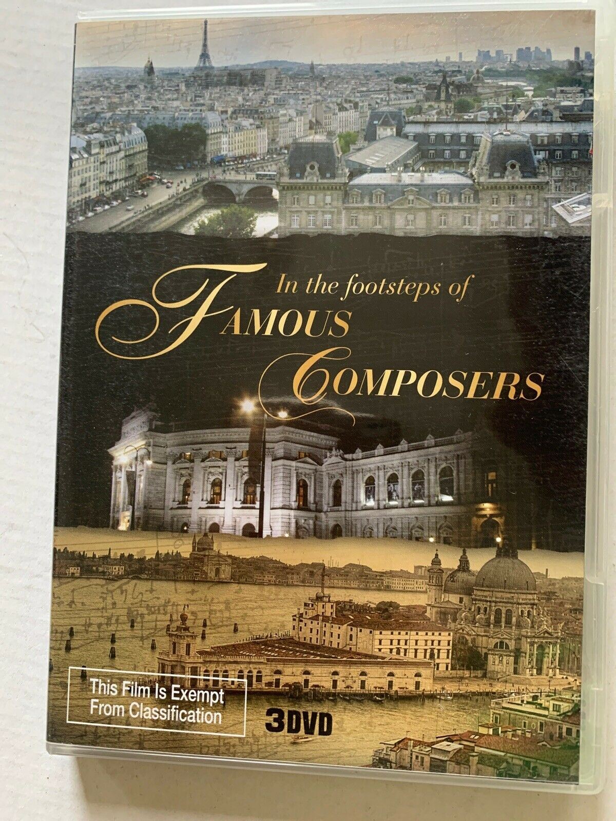 In The Footsteps Of Famous Composers (DVD, 2010) Region 4 3-Disc Set