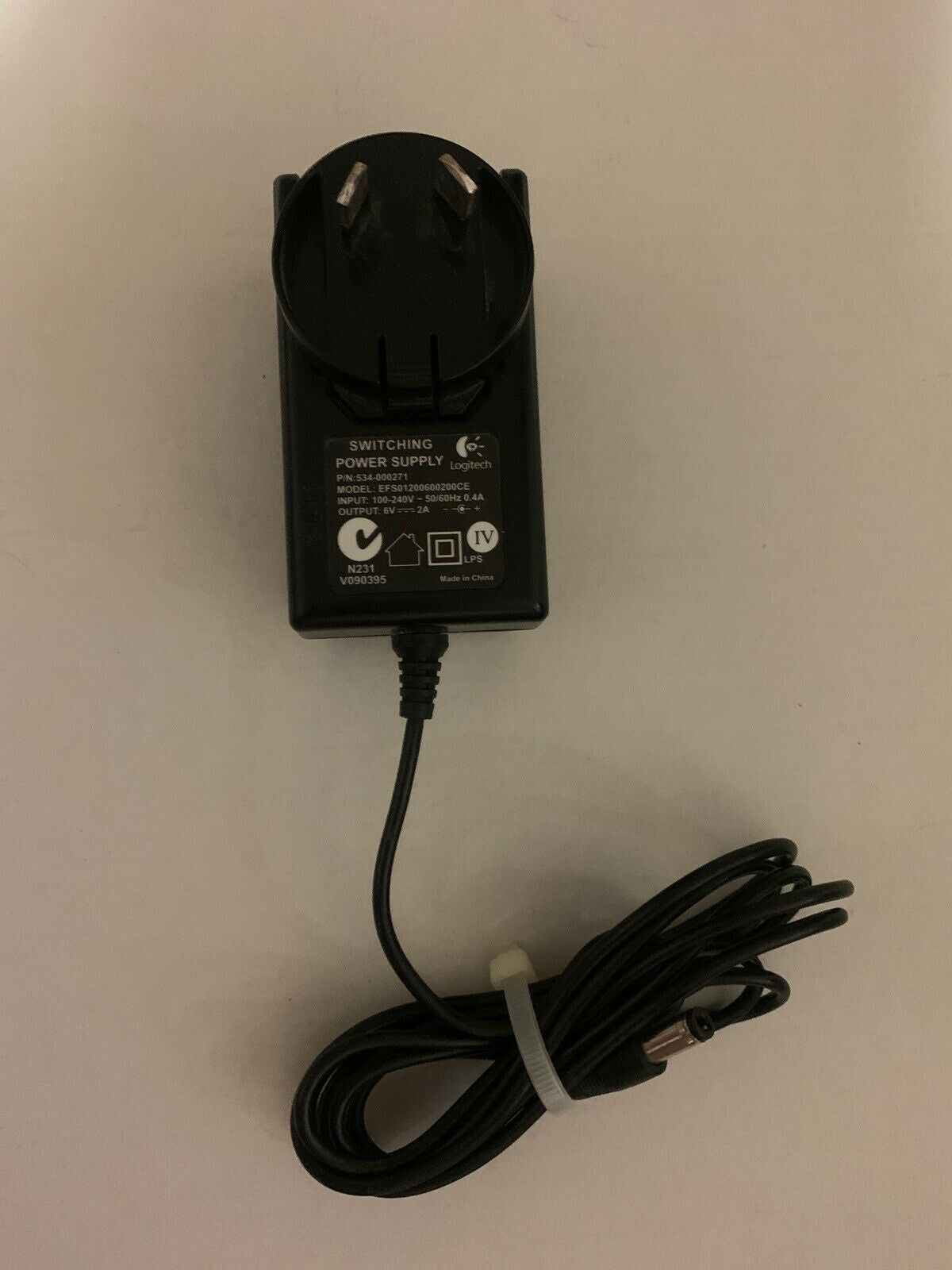 Genuine Logitech EFS01200600200CE AC Adapter 6V 2A