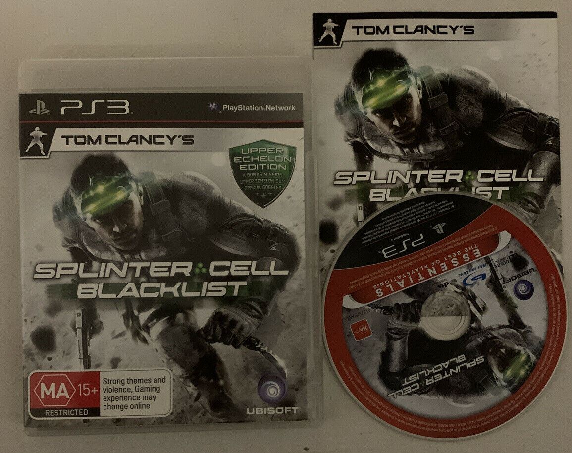 Tom Clancy's Splinter Cell Blacklist  PS3 game With Manual