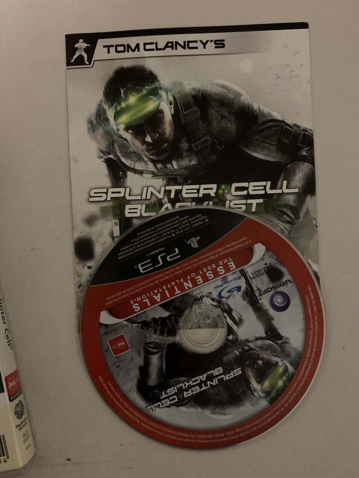 Tom Clancy's Splinter Cell Blacklist  PS3 game With Manual