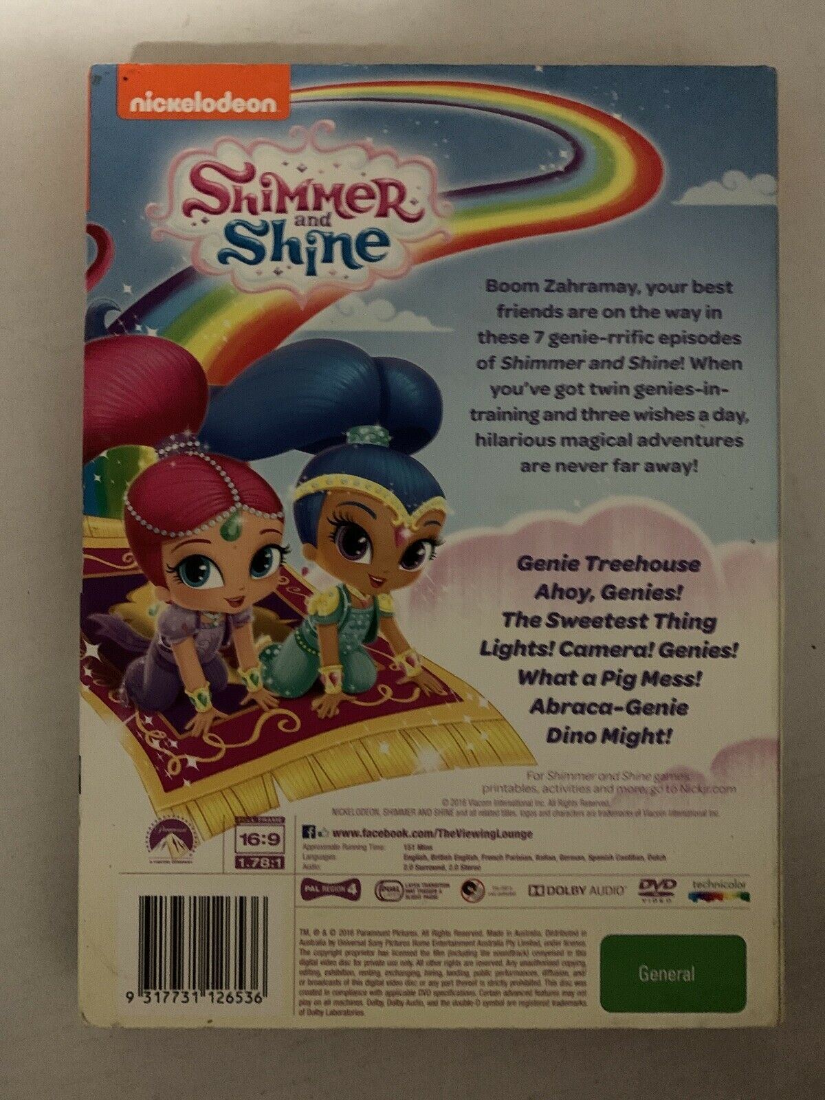 Shimmer And Shine (DVD, 2016) Australia Region 4