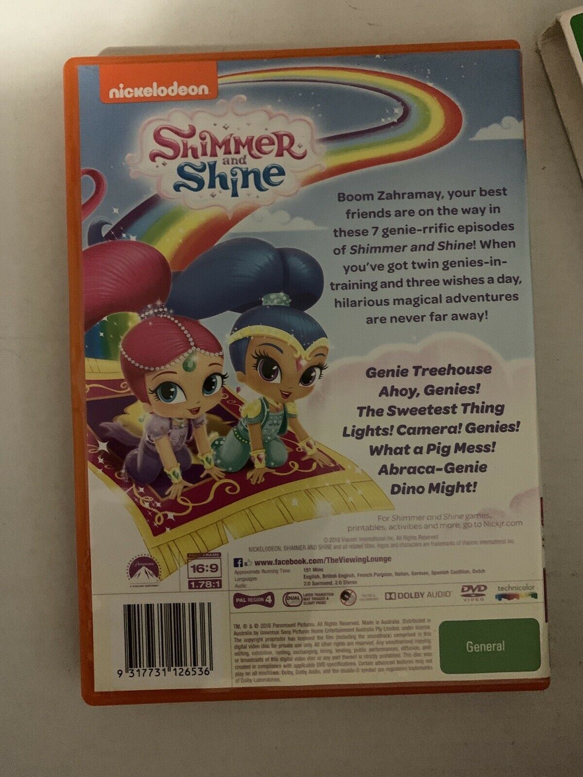 Shimmer And Shine (DVD, 2016) Australia Region 4