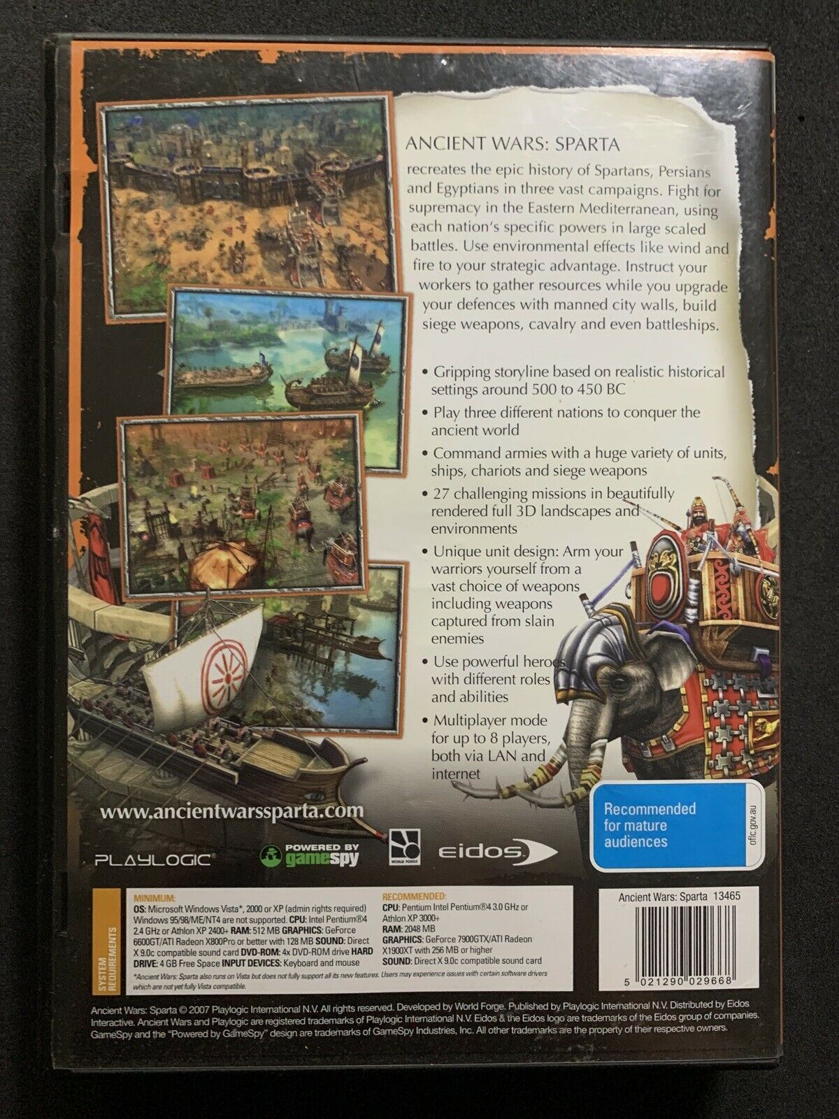 Ancient Wars: Sparta - PC DVD Game