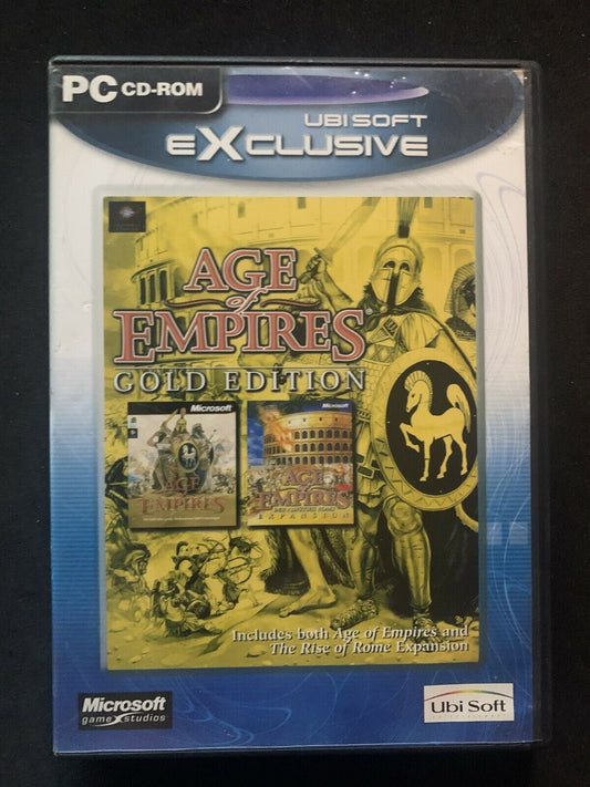 Age Of Empires Gold Edition + Rise Rome Expansion (PC, 1998) PC Windows Game