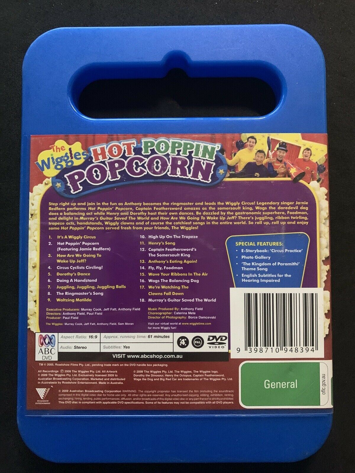 4x The Wiggles - Pop Go The Wiggles, Hot Popcorn, Racing Rainbow, Wake Up (DVD)