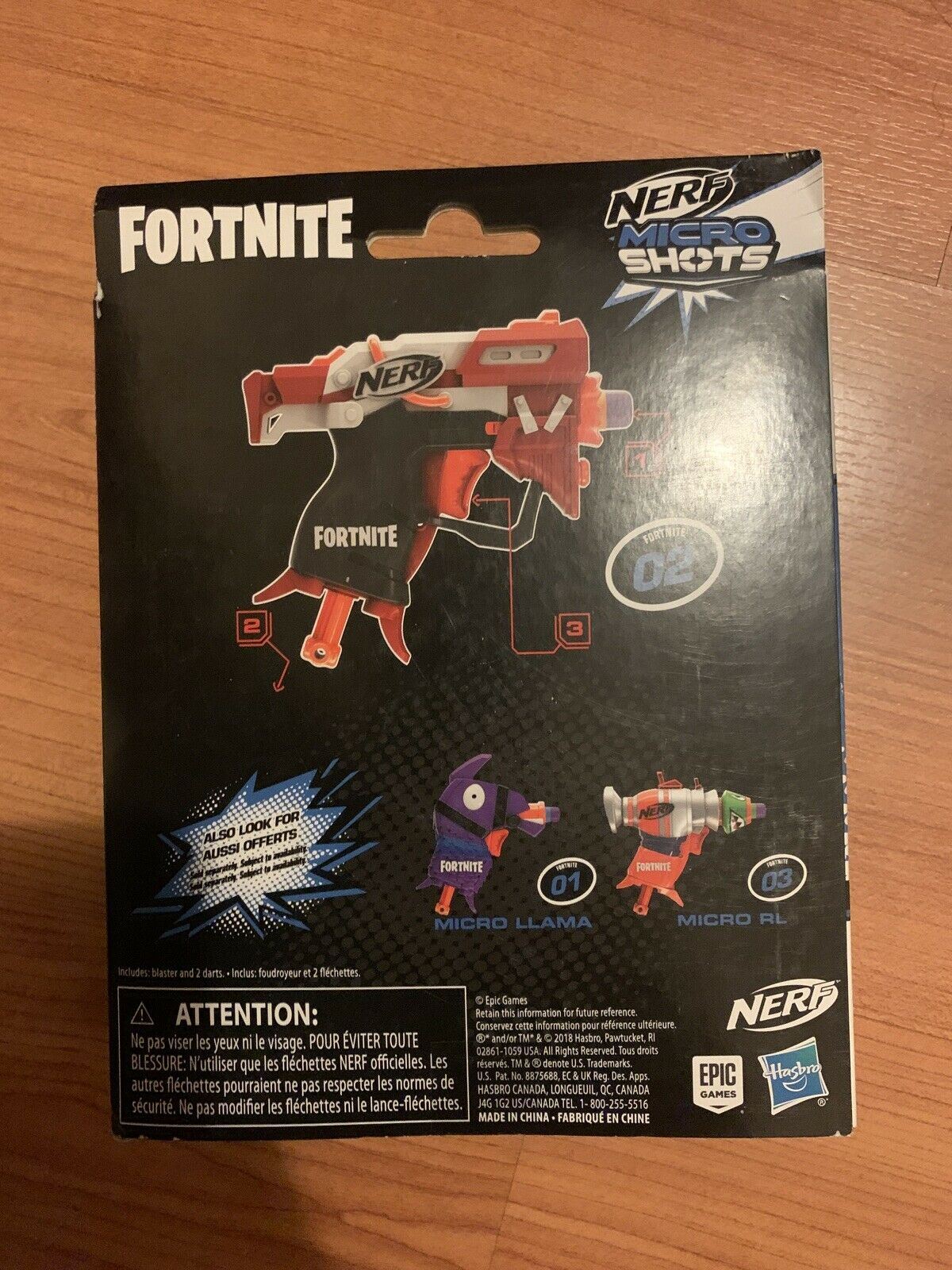 NERF FORTNITE Micro Shots Micro TS Gun Dart Blaster Epic Games Hasbro NEW