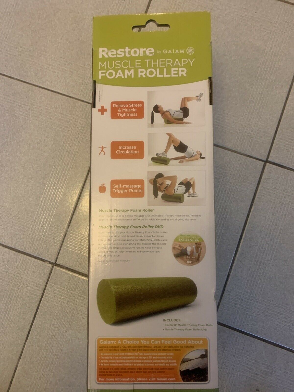 Restore By GAIAM Muscle Therapy Foam Roller