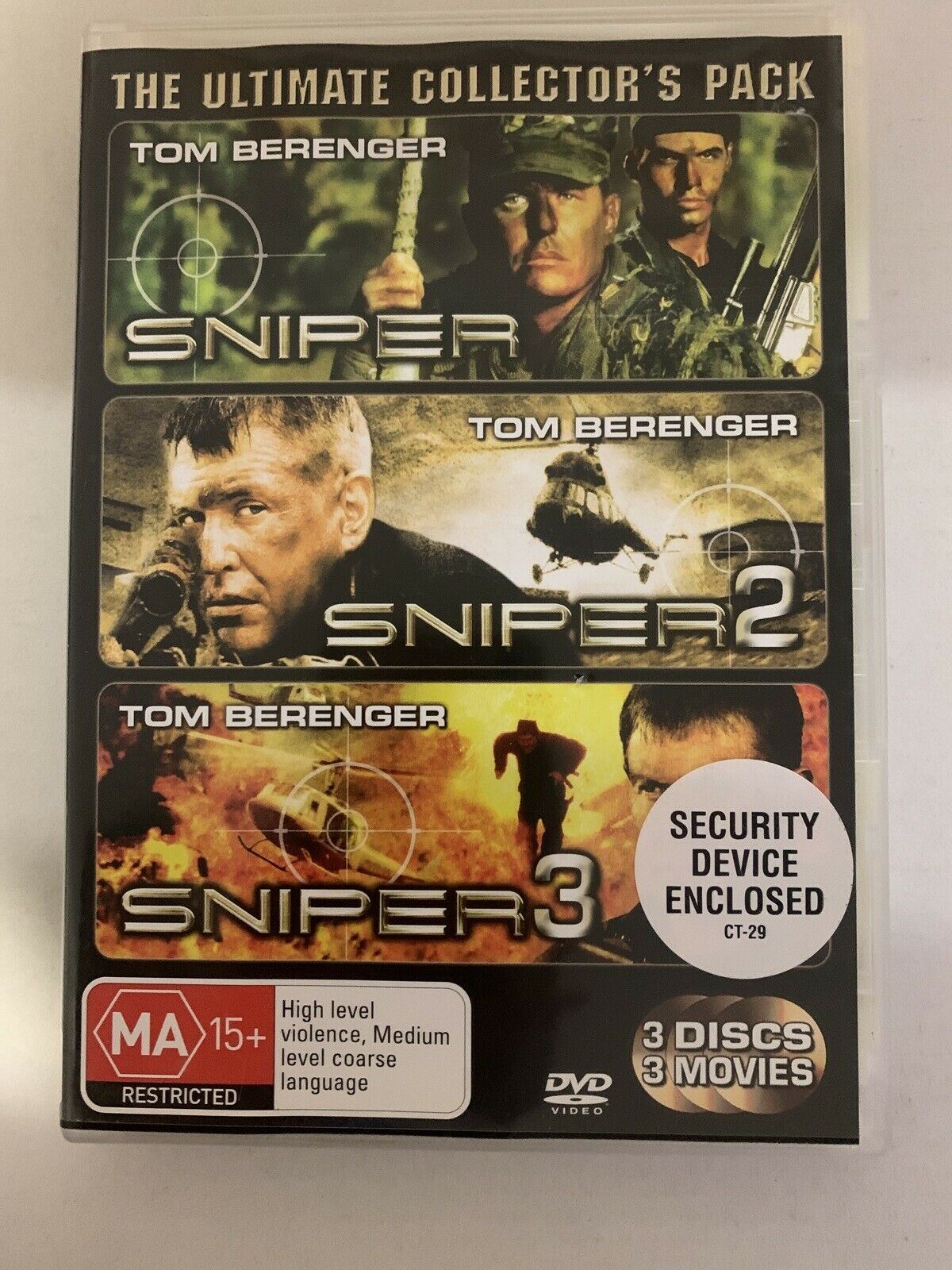 Sniper / Sniper 2 / Sniper 3 (DVD, 2008) Tom Berenger. Region 4