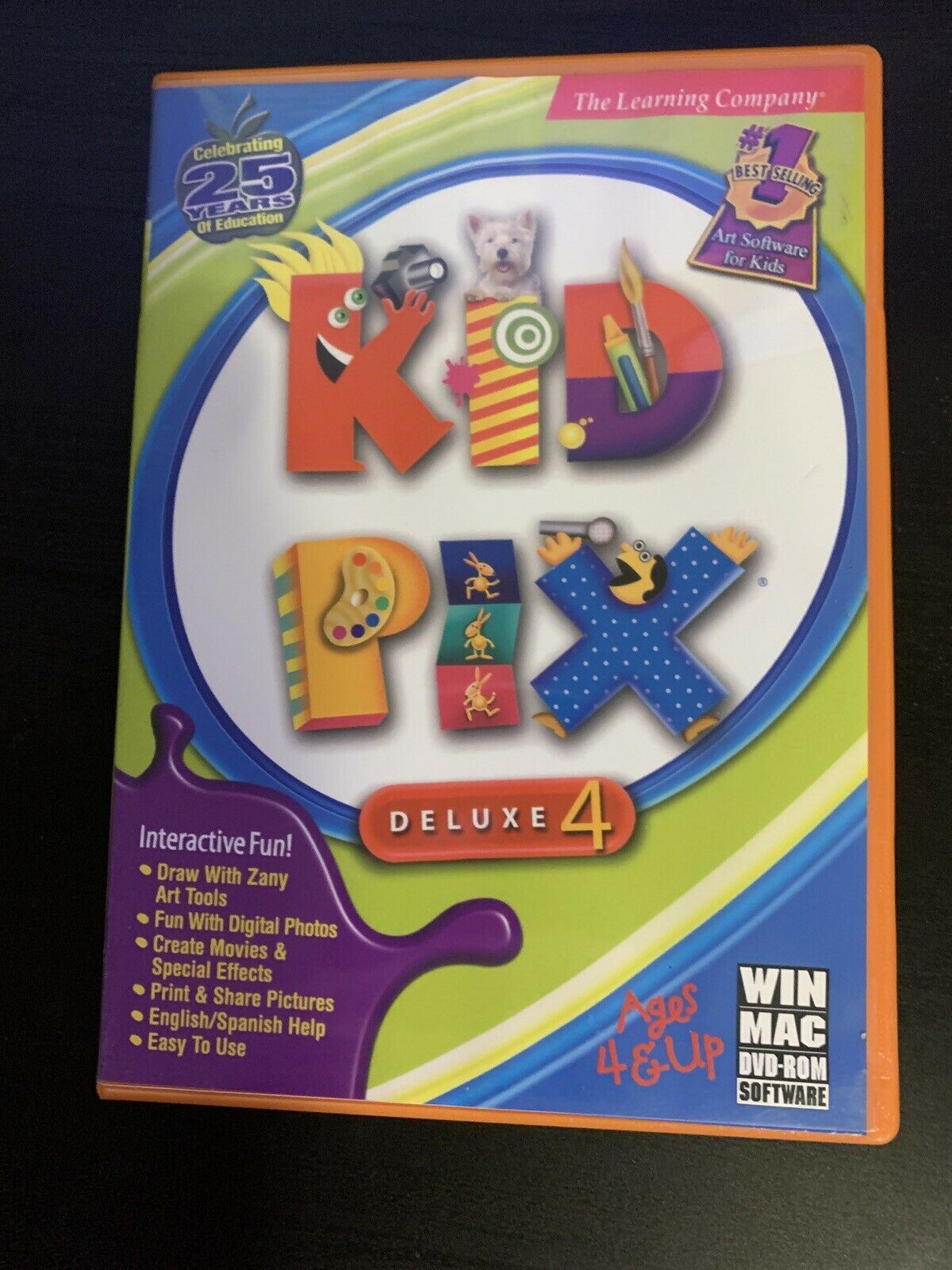 Kid Pix Deluxe 4 Windows Mac CD-Rom Game 2008