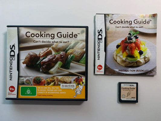 COOKING GUIDE Nintendo DS Game Cartridge & Case Excellent Condition Free Post