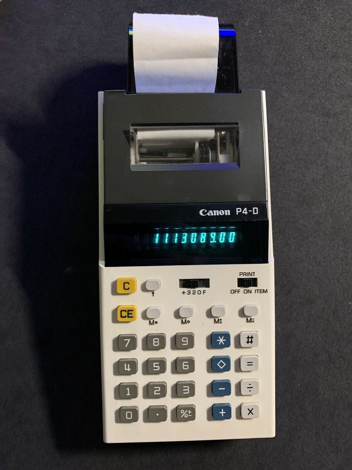 Vintage Canon P4-D Palm Printer Calculator