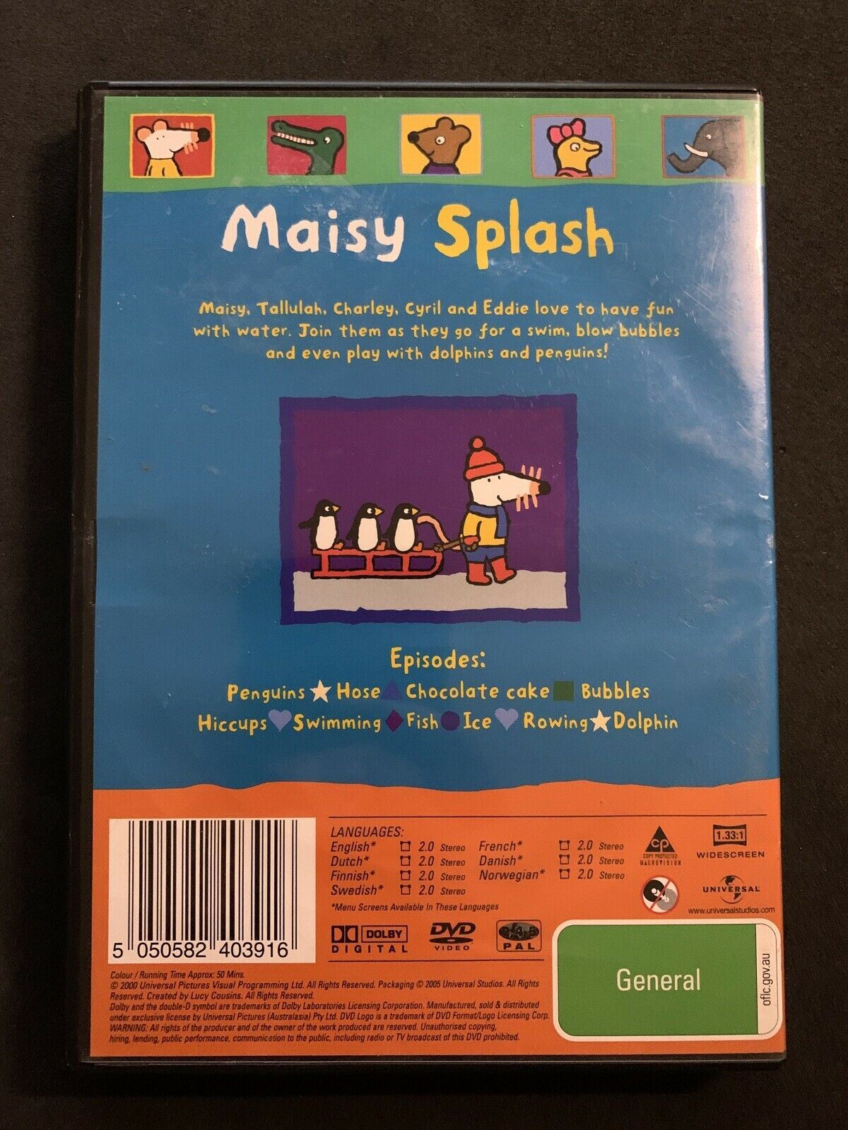 Maisy - Splash (DVD, 2005) Region 4