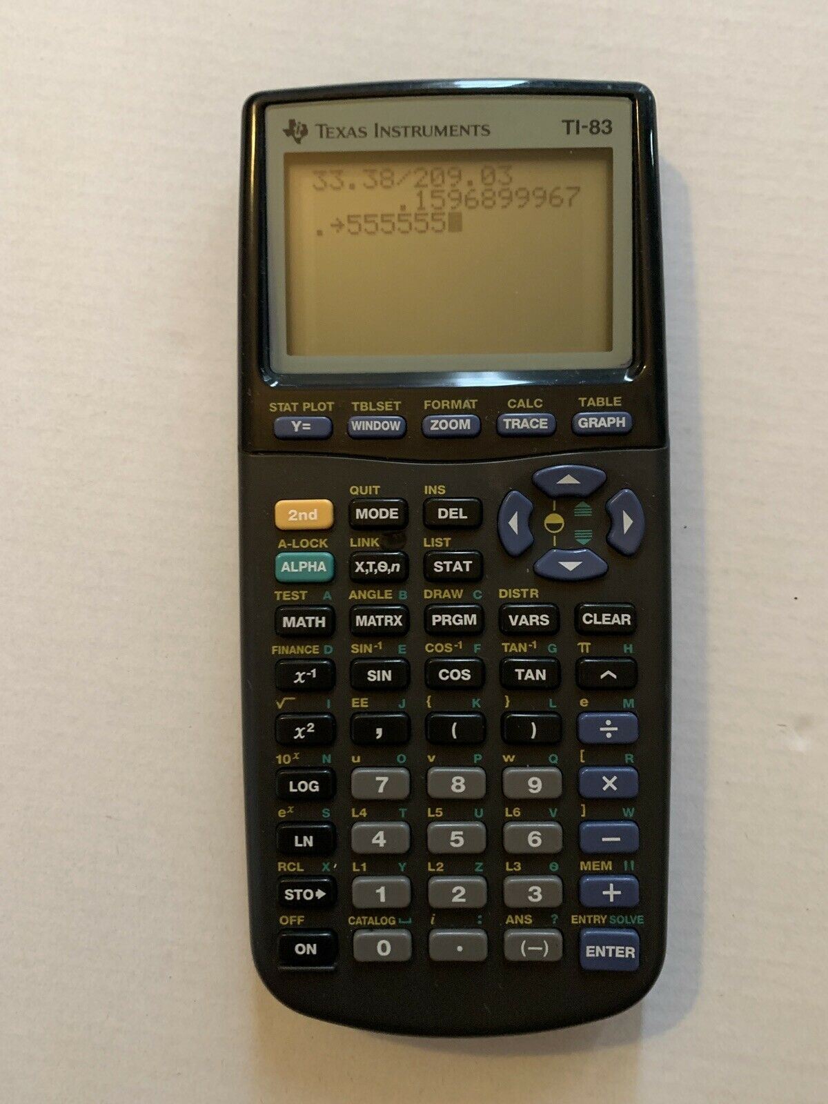Texas Instruments TI-83 Graphic Calculator