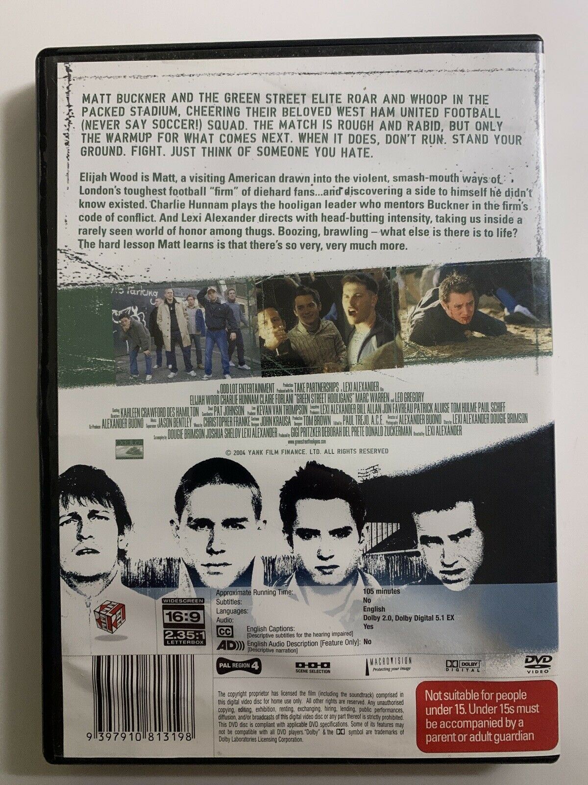 Green Street Hooligans (DVD, 2005) Elijah Wood, Charlie Hunnam. Region 4