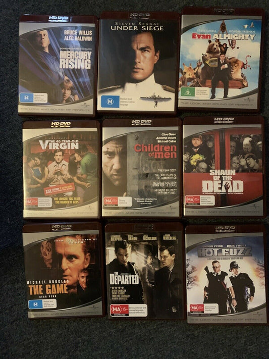 9x HD DVD Movies In Like New Condition