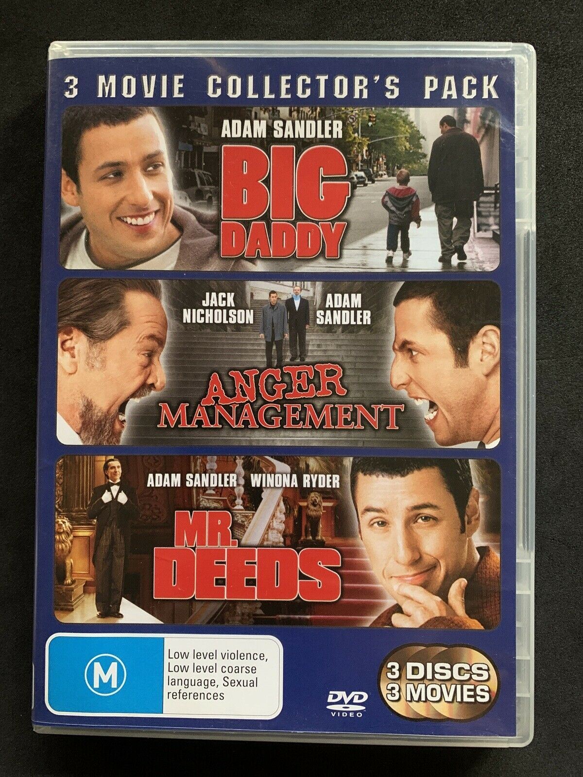 Adam Sandler Films: Big Daddy / Anger Management / Mr Deeds - DVD - Region 4