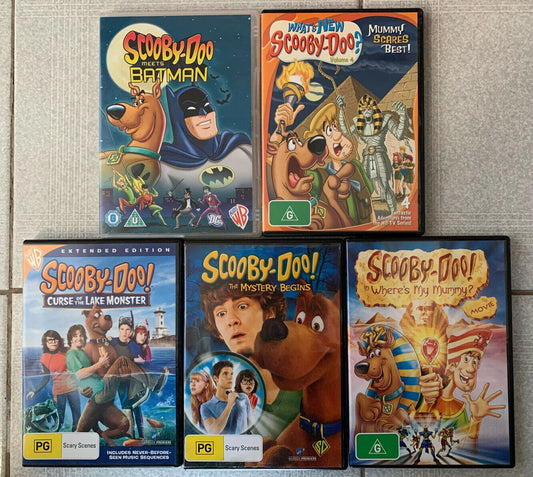 5x Scooby Doo DVD Region 4