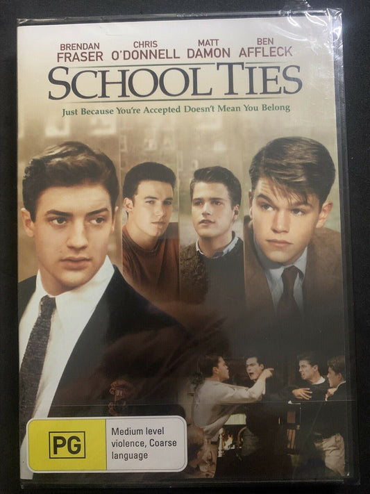 *New Sealed* School Ties (DVD, 1992) Brendan Fraser, Matt Damon. Region 4