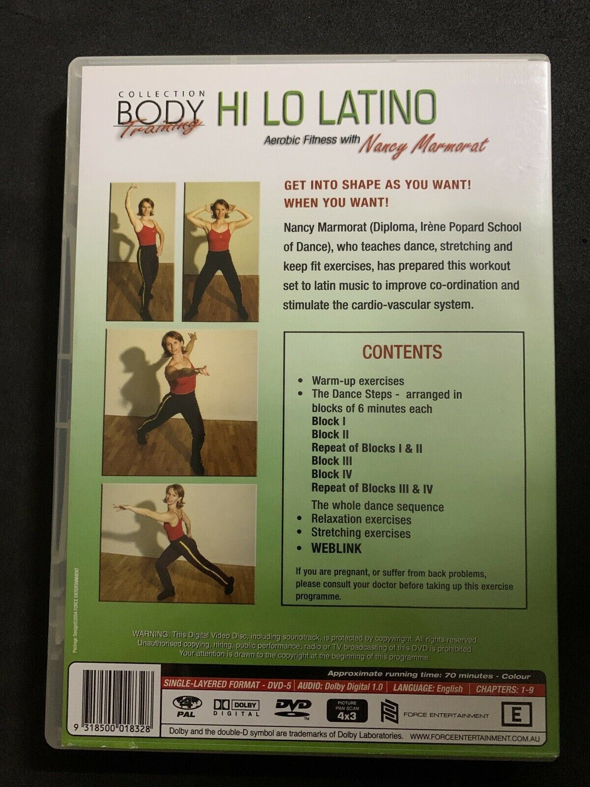 Hi Lo Latino: Aerobic Fitness With Nancy Marmorat  (DVD, 2005) region 4