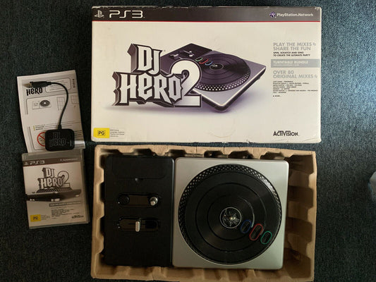 DJ Hero 2 Turntable + Sealed Game Bundle - Sony Playstation 3 PS3 New never used