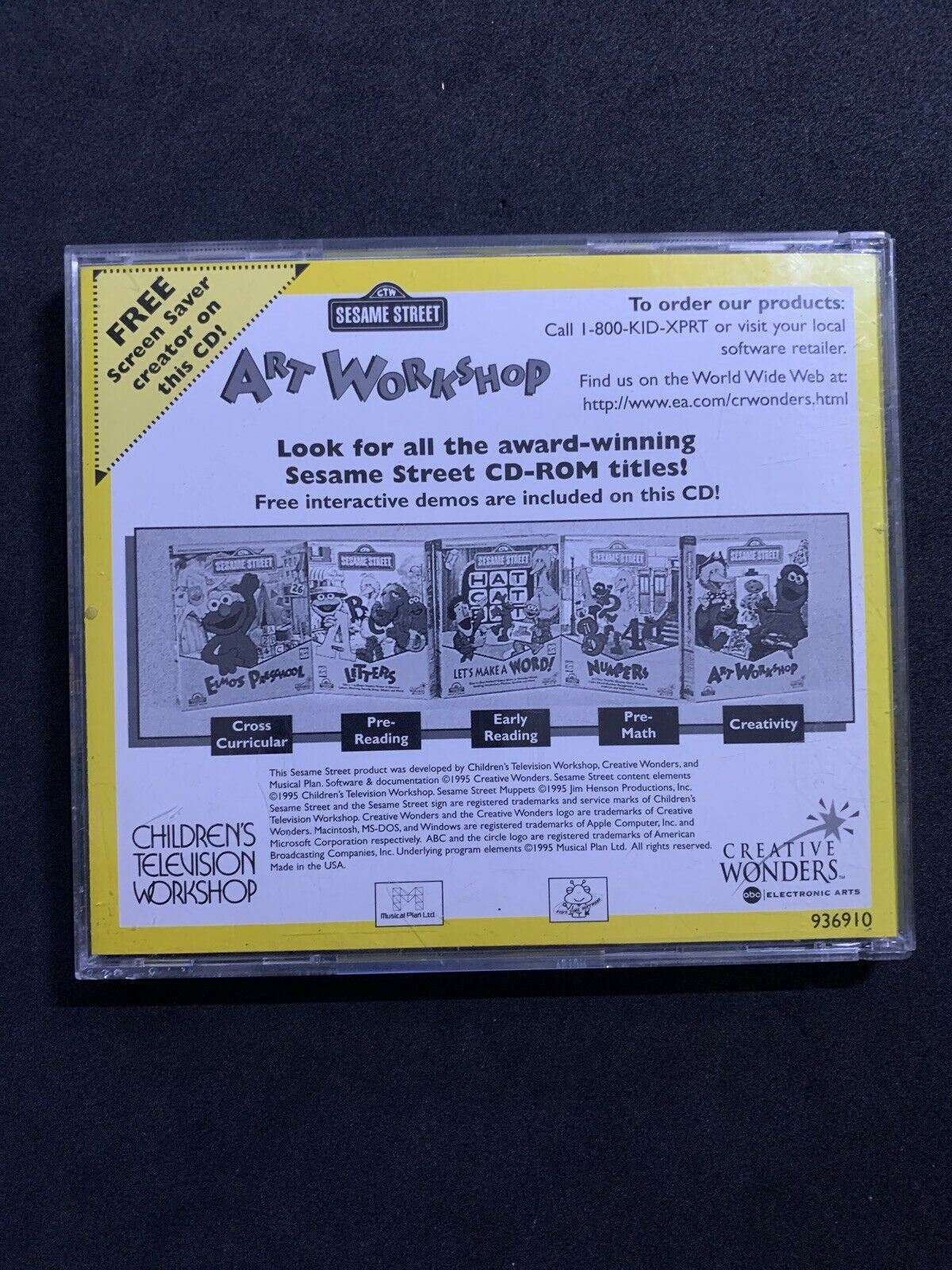Sesame Street Art Workshop PC CD-ROM 1995