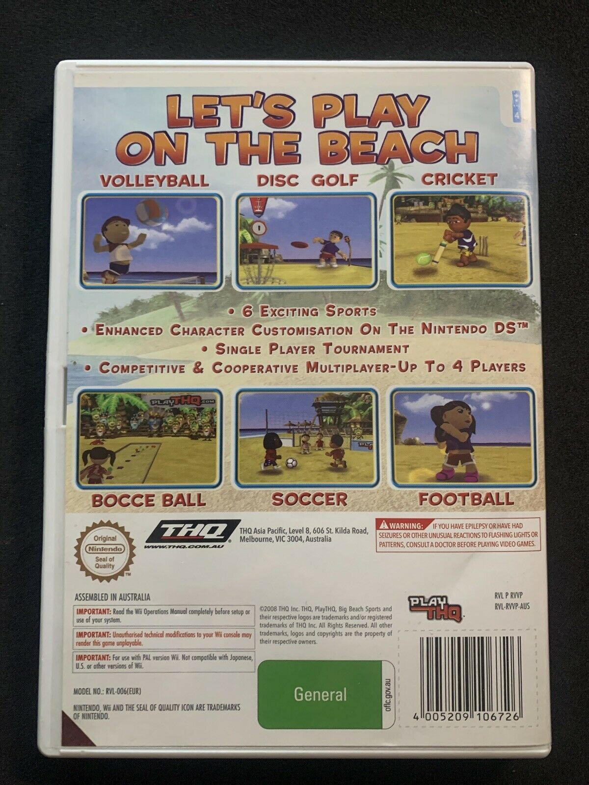 Big Beach Sports - Nintendo Wii PAL Game w Manual