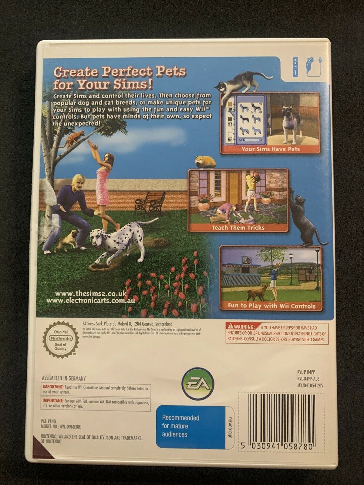 The Sims 2 Pets - Nintendo Wii PAL Game with Manual