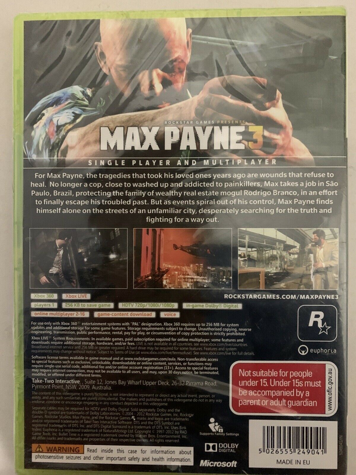 *New Sealed* Max Payne 3 Xbox 360