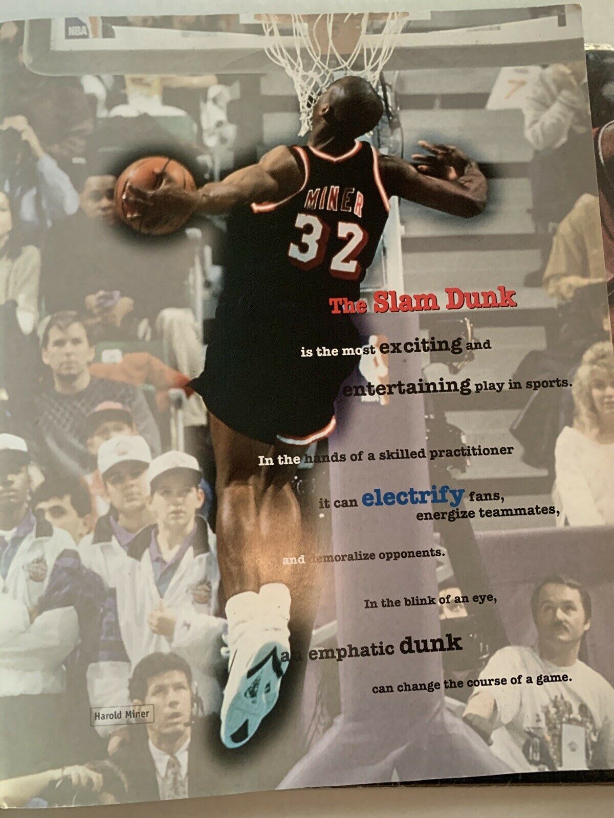 NBA All Star Slam Dunk Champs 1997 Michael Jordan, Wilkins, Webb etc Poster