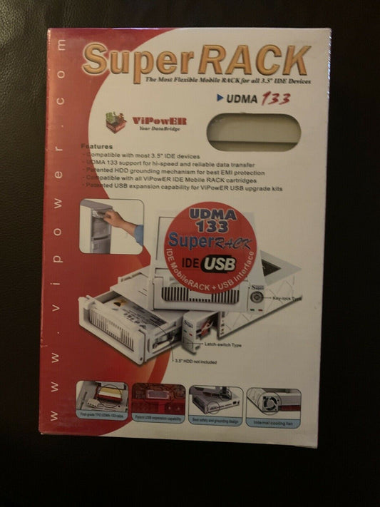 *New Sealed* SuperRack UDMA133 Mobile Rack 3.5" HDD IDE ATA133 VP-10KFU-133