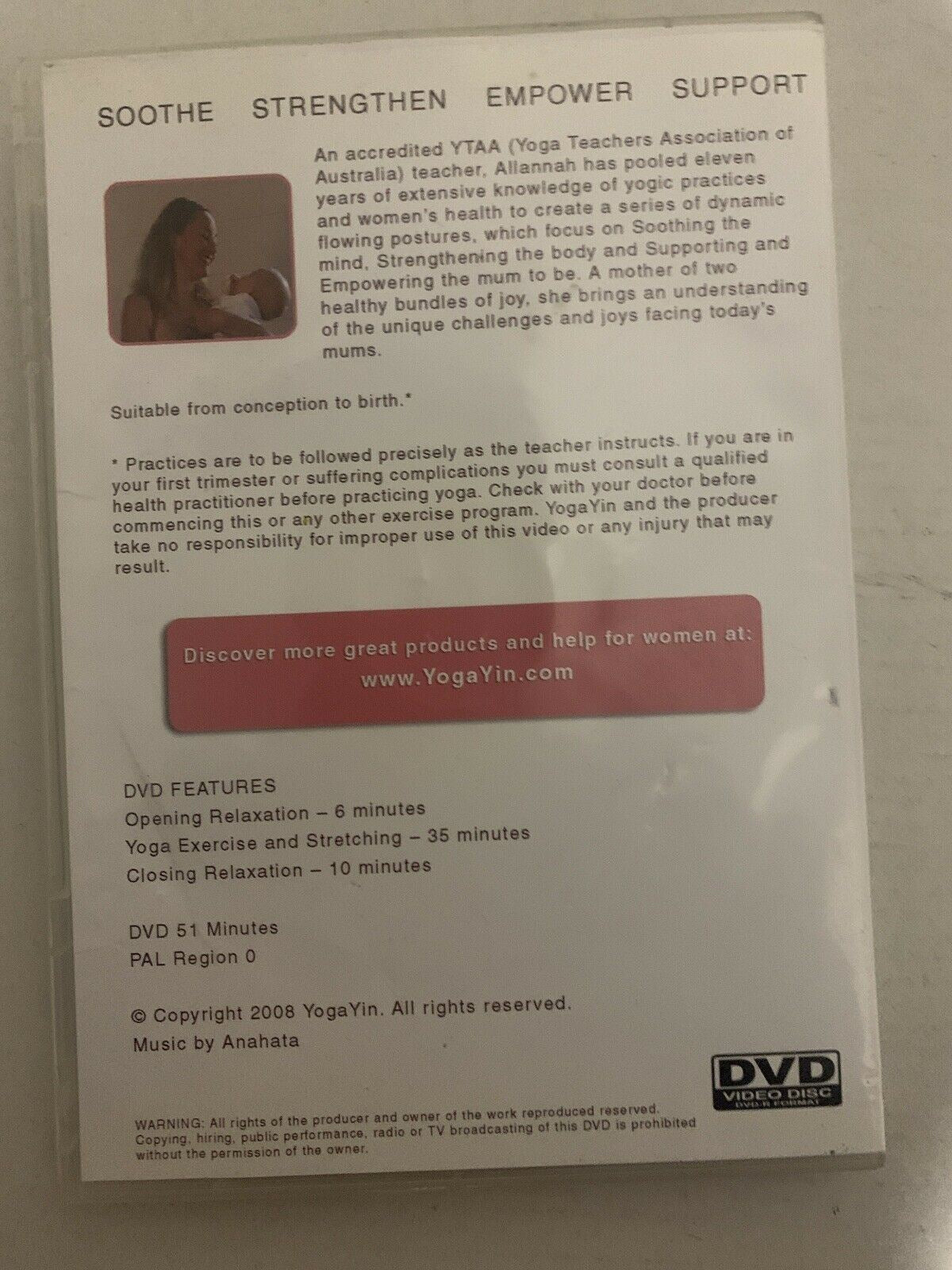 Yogayin - Pregnancy Yoga (DVD, 2008) All Regions