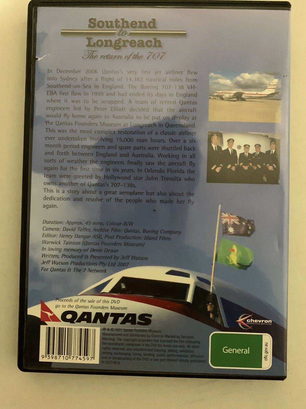 Qantas: Southend To Longreach - Return Of The 707 (DVD, 2007) Jeff Watson