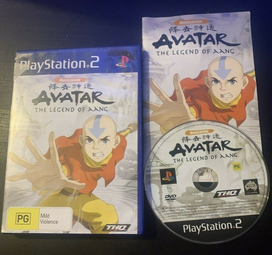 Avatar The Legend of Aang PS2 Playstation 2 Game PAL With Manual