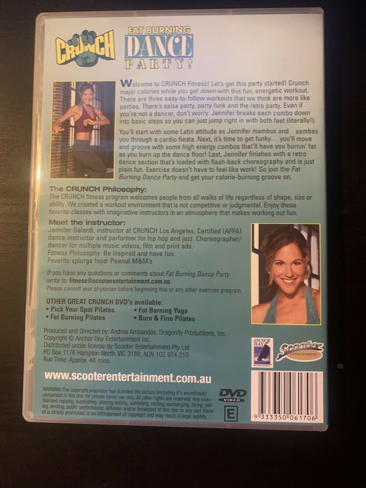 Crunch – Fat Burning Dance Party! With Jennifer Galardi DVD Region 4