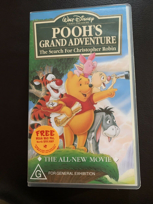 WINNIE THE POOH: Pooh's Grand Adventure The Search For Christopher Robin VHS PAL
