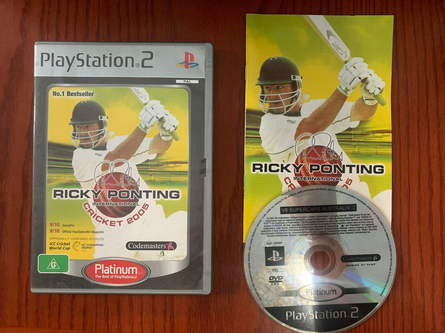 Ricky Ponting International Cricket 2005 PS2 (PAL) with Manual