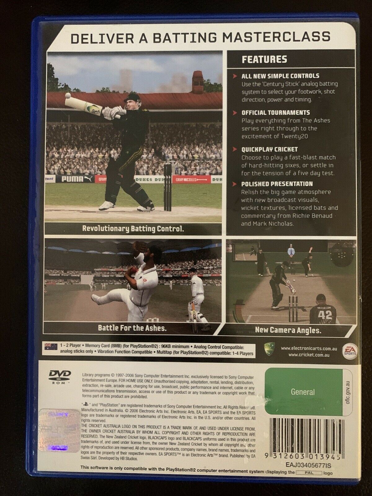 EA Sports Cricket 07 PS2 Game PAL with Manual