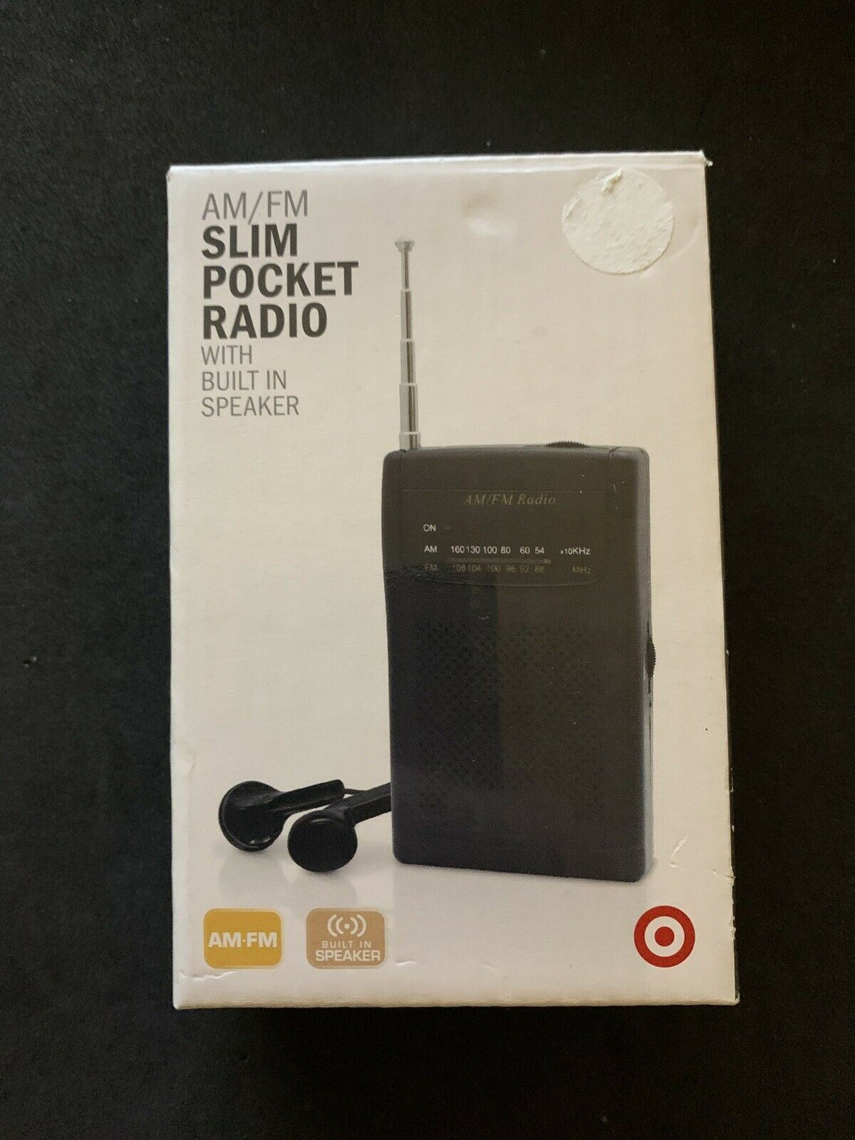 Target AM/FM Slim Pocket Radio with Built In Speaker PR125 – Retro Unit