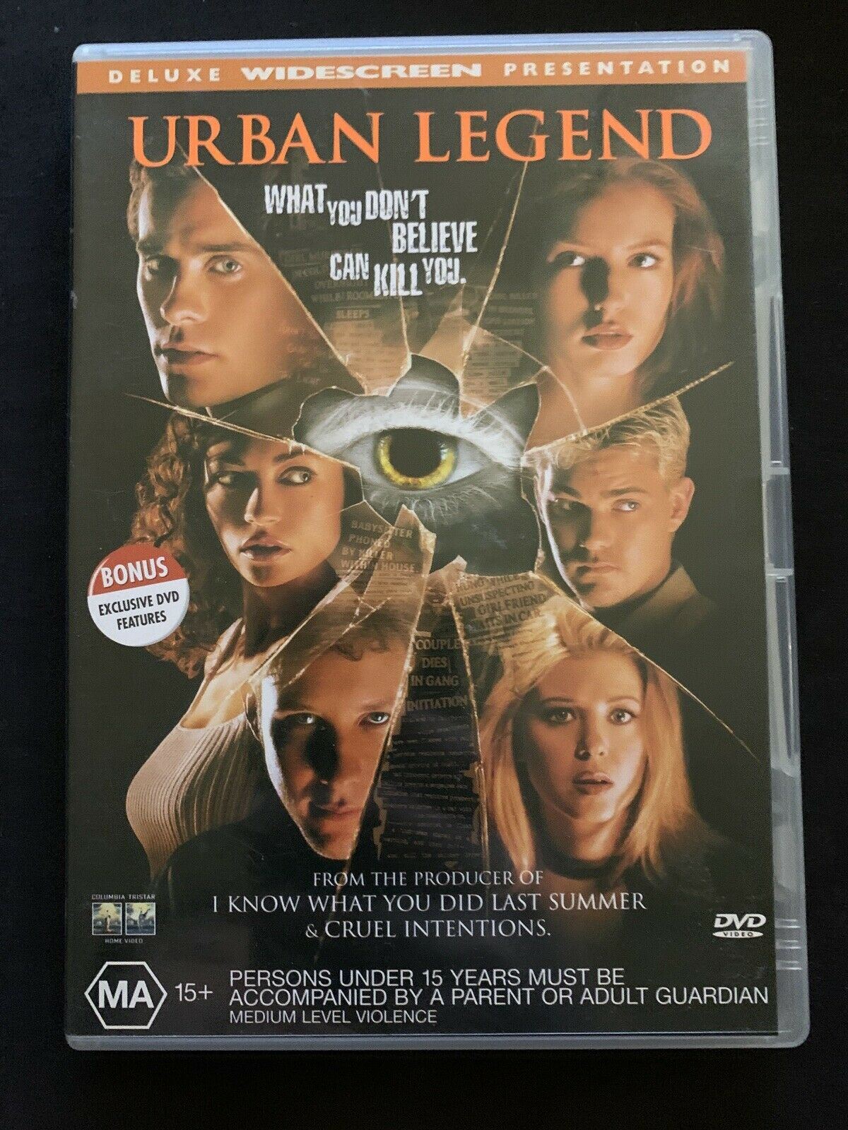 Urban Legend (DVD, 1998) Jared Leto, Alicia Witt, Rebecca Gayheart - Region 4