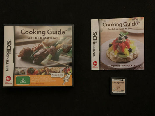 Cooking Guide - Can't Decide What to Eat? - Nintendo DS with Manual