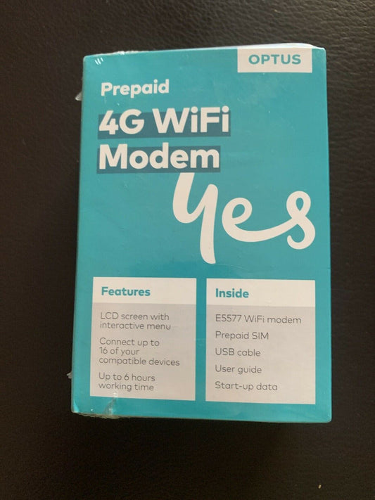 *New Sealed* Optus Prepaid 4G Plus Wifi Modem Huawei E5577 *Optus Locked*
