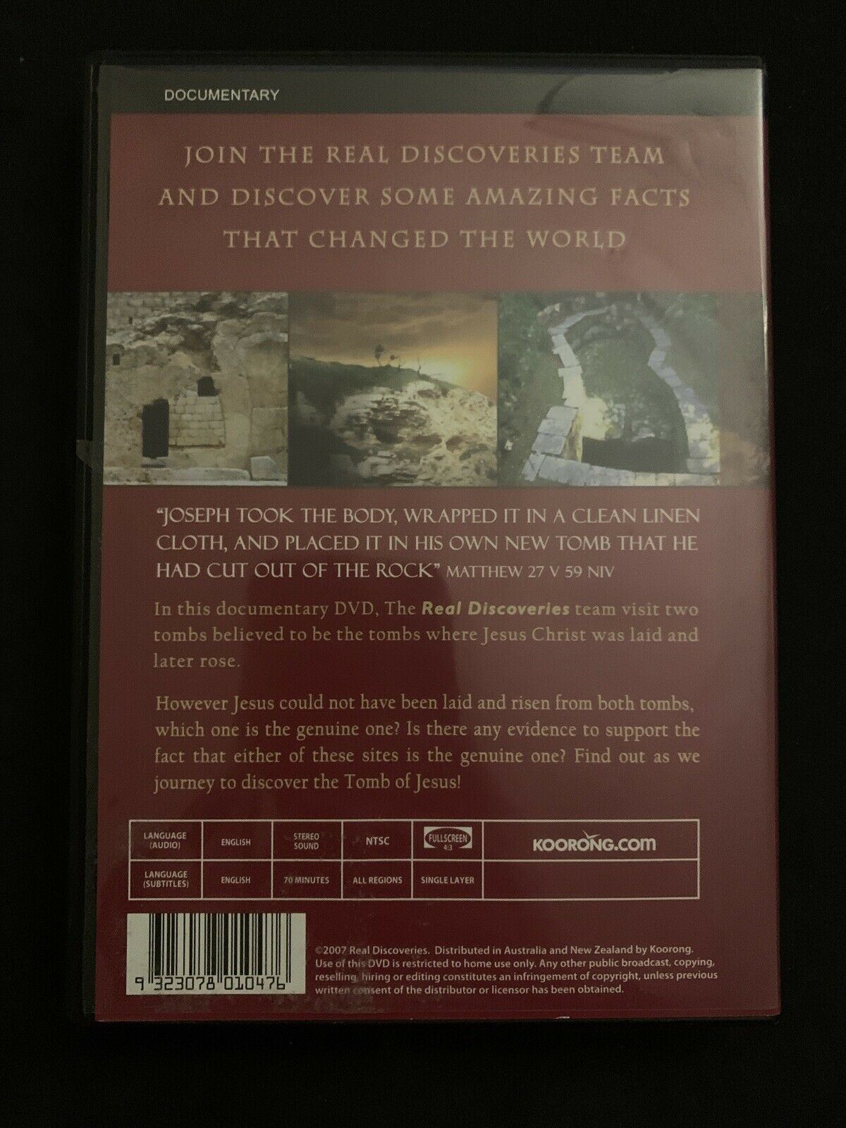 Tomb Of Jesus - Documentary By Simon Brown - DVD All Regions – Retro Unit