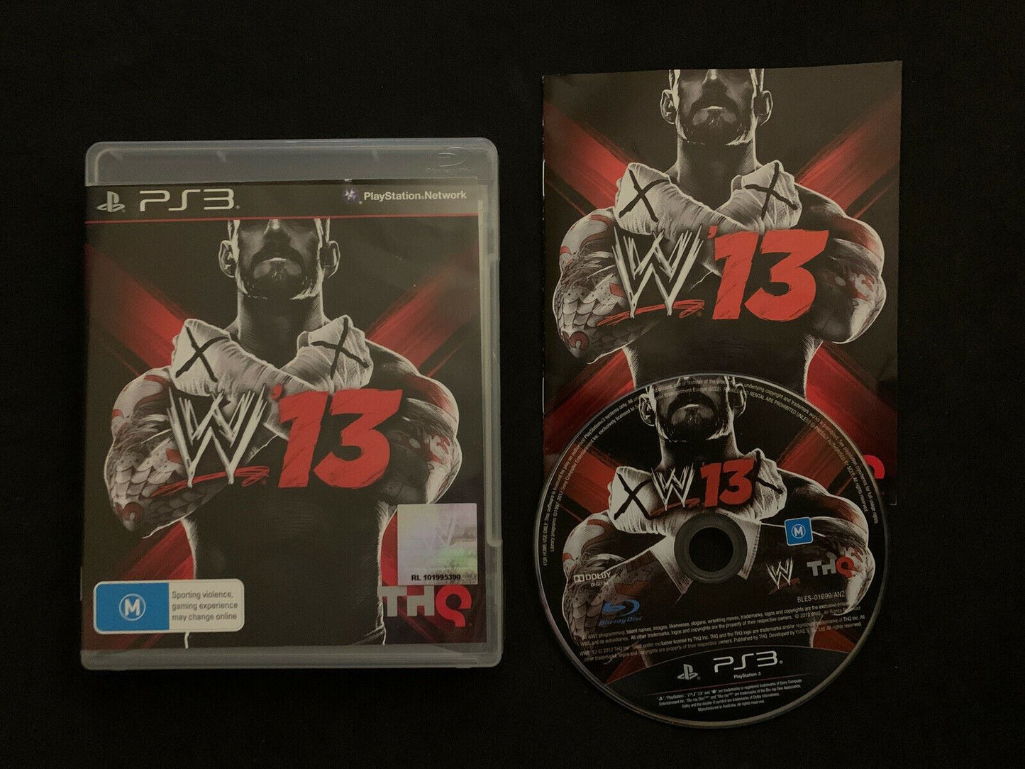 WWE '13 Wrestling PS3 PlayStation 3 PAL with manual