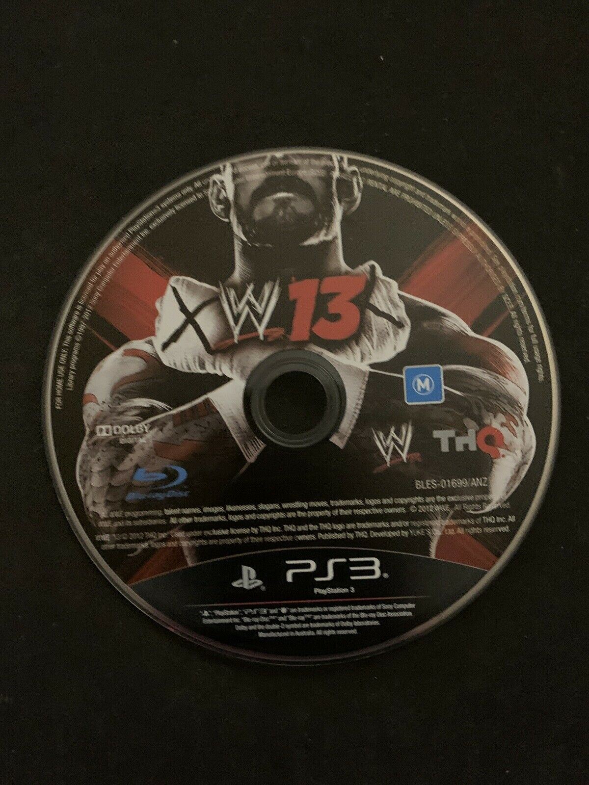 WWE '13 Wrestling PS3 PlayStation 3 PAL with manual