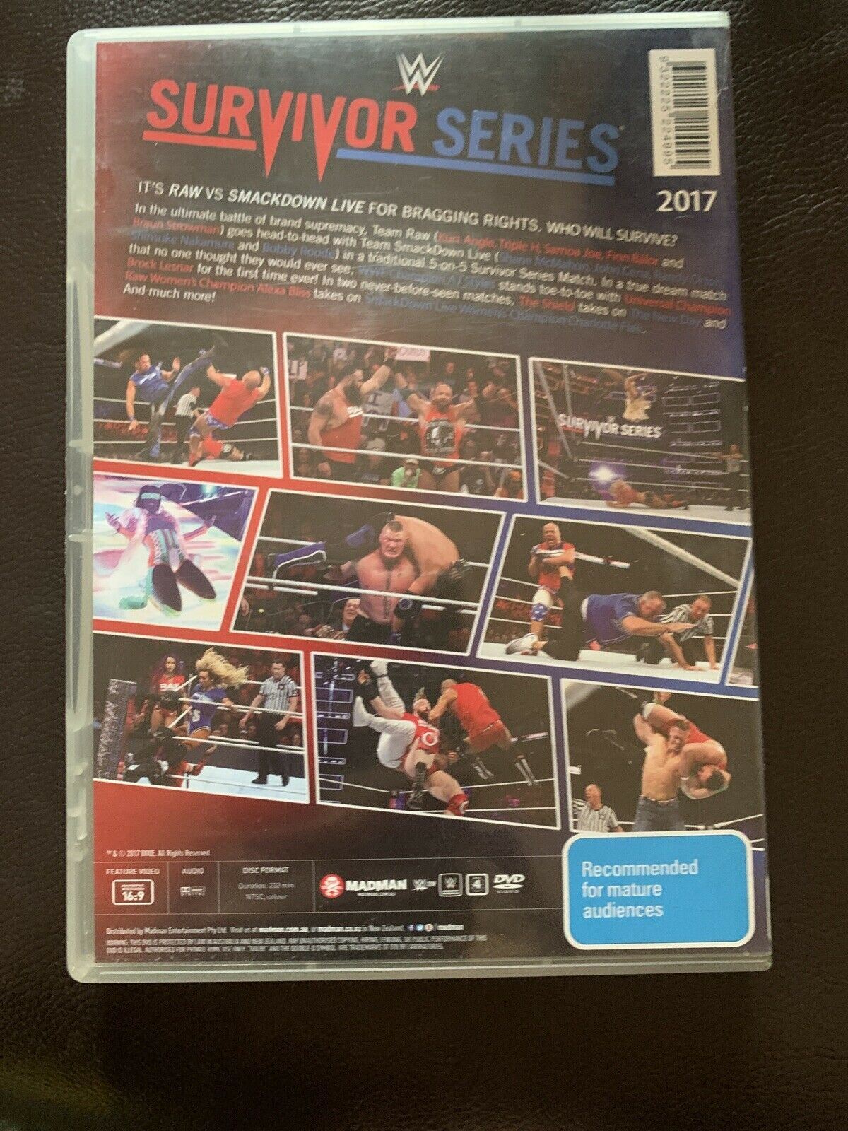 WWE - Survivor Series 2017 (DVD, 2018, 2-Disc Set) AJ Styles, John Cena. Region4