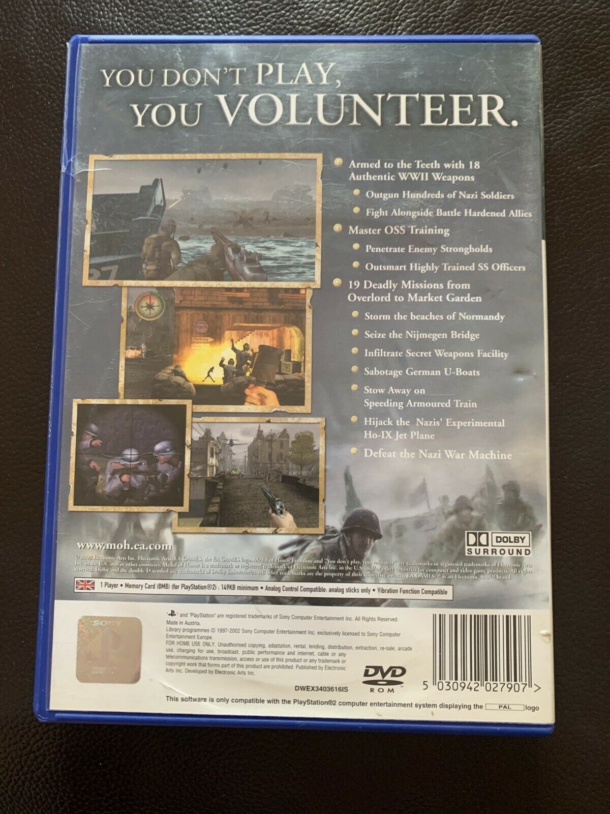 Medal of Honor Frontline - Playstation 2 PS2 PAL Game With Manual