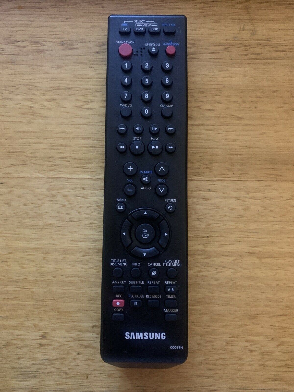 GENUINE Samsung 00053H AK59-00053H TV DVD HDD Remote Control (No Battery Cover)