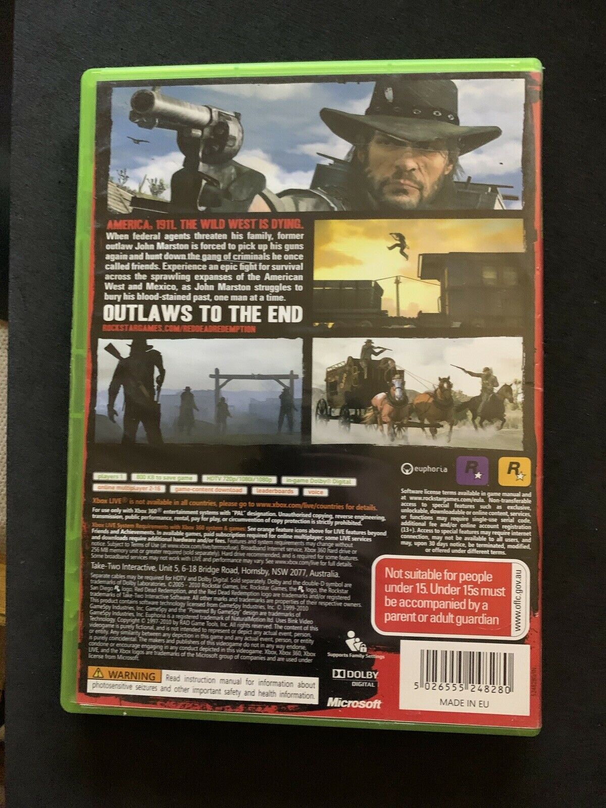 Red Dead Redemption - Microsoft Xbox 360 PAL with Manual Rockstar