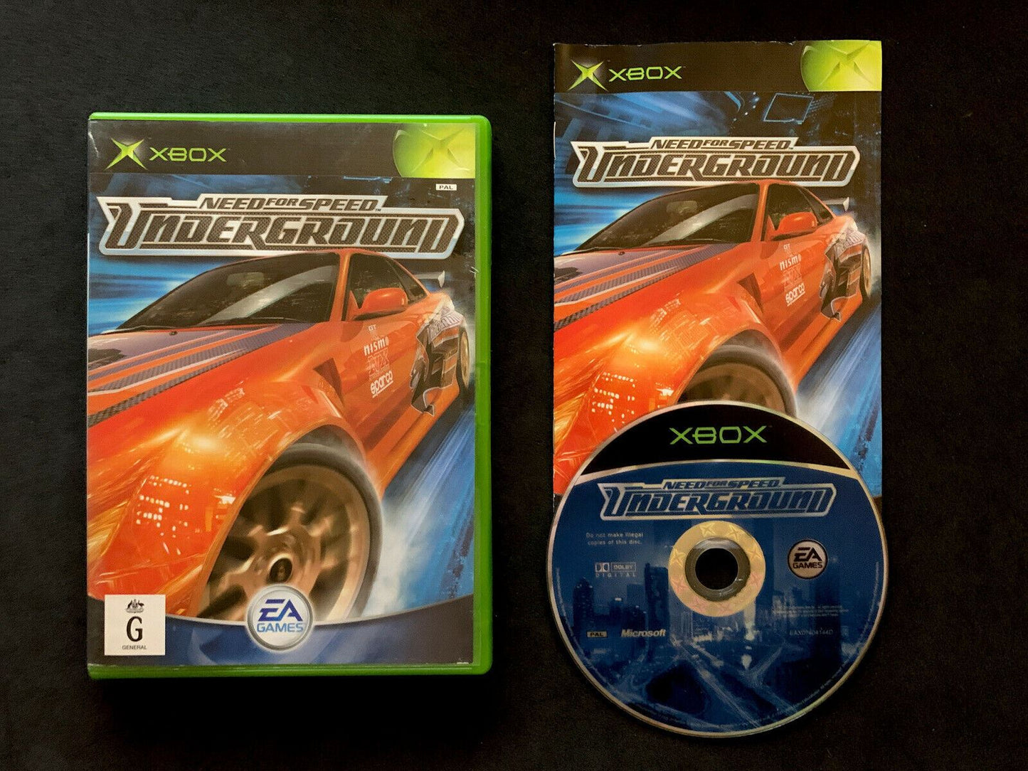 Need For Speed: Underground - Microsoft Xbox Game PAL + Booklet